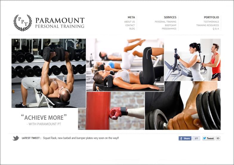 Paramount Personal Training Screenshot